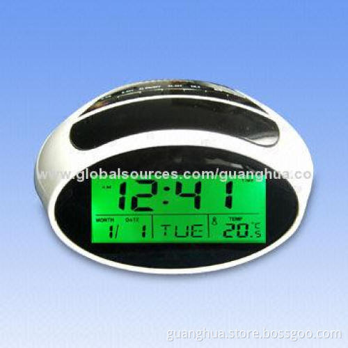 Digital clock with back light, daily alarm and time speaking function